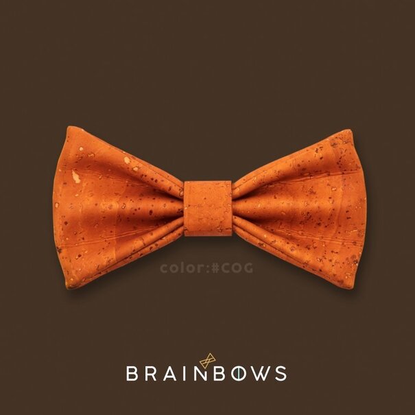 Brainbows Hipbow strik uit kurkleer cognac