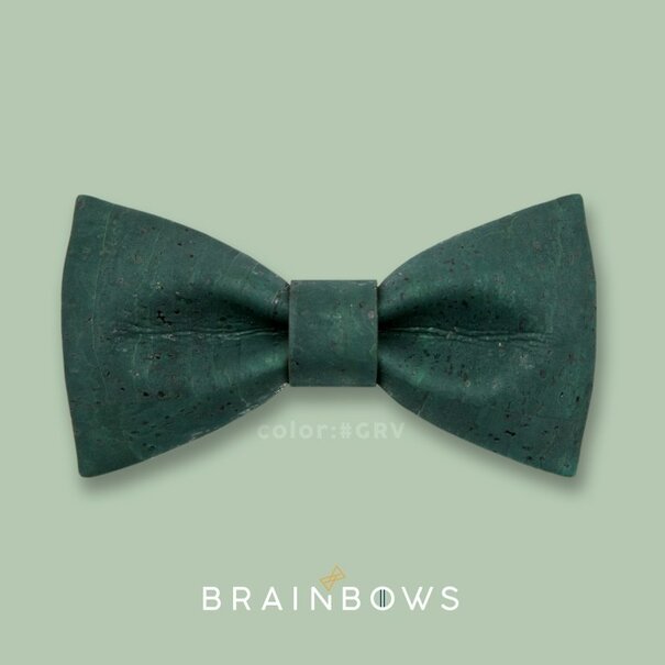 Brainbows Hipbow strik uit kurkleer green velvet