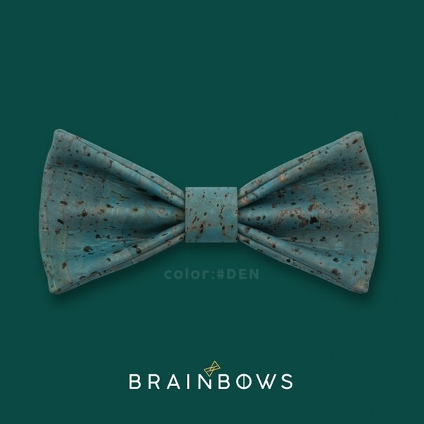 Brainbows Hipbow strik uit kurkleer denim blue