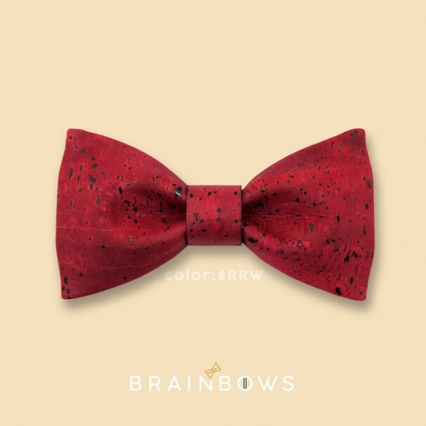 Brainbows Hipbow strik uit kurkleer red wine