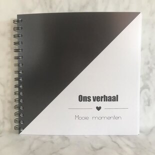 Invulboek -ons verhaal- zwart