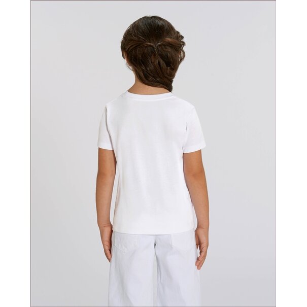 cdkn Basic witte kinder t shirt uit 100% biologisch katoen