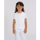 Basic witte kinder t shirt uit 100% biologisch katoen
