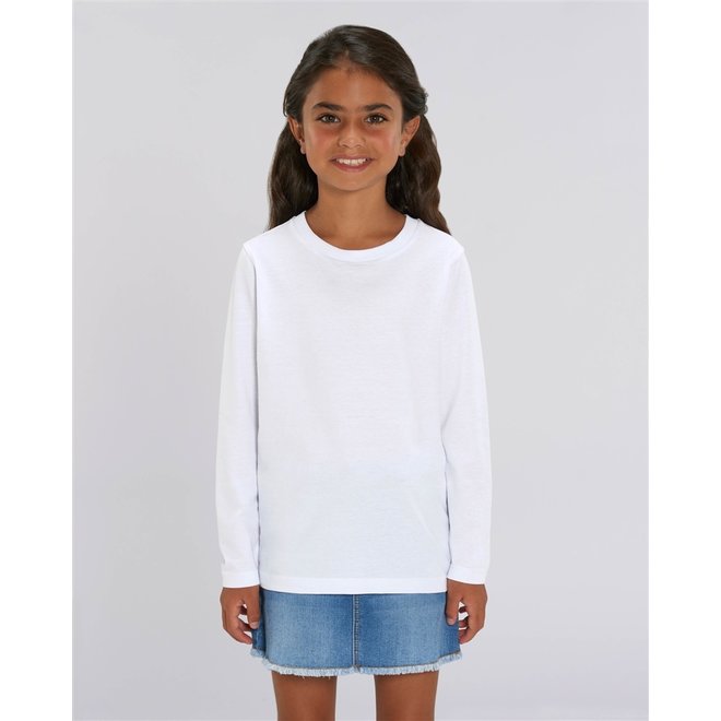 Basic witte kinder t shirt met lange 100% biologisch - CDKN with friends conceptstore