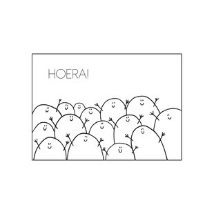 Postkaart - HOERA