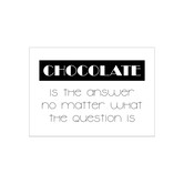Postkaart - chocolate is the answer