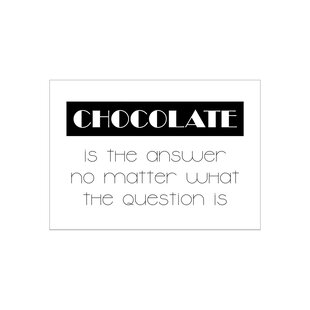 Postkaart - chocolate is the answer