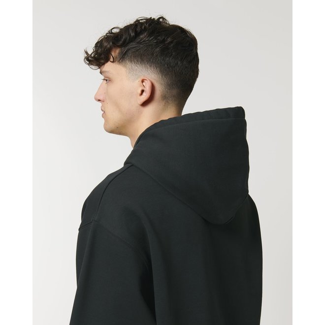Extra zware zwarte unisex hoodie