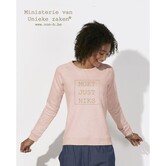 Moet Just Niks - goud kader - sweater rose