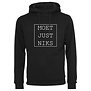 Moet Just Niks - zwarte hoodie Unisex