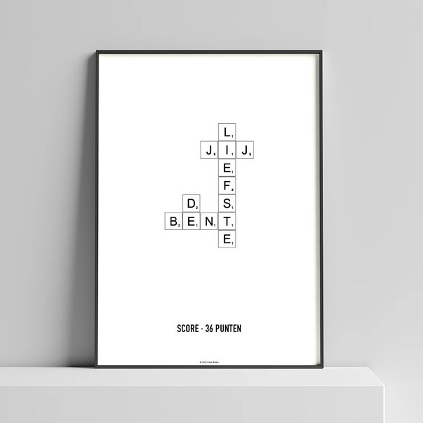 Kfe print Jij bent de… / Scrabble 02 20 x 28