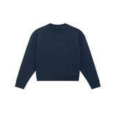 Korte sweater met ronde hals - marineblauw