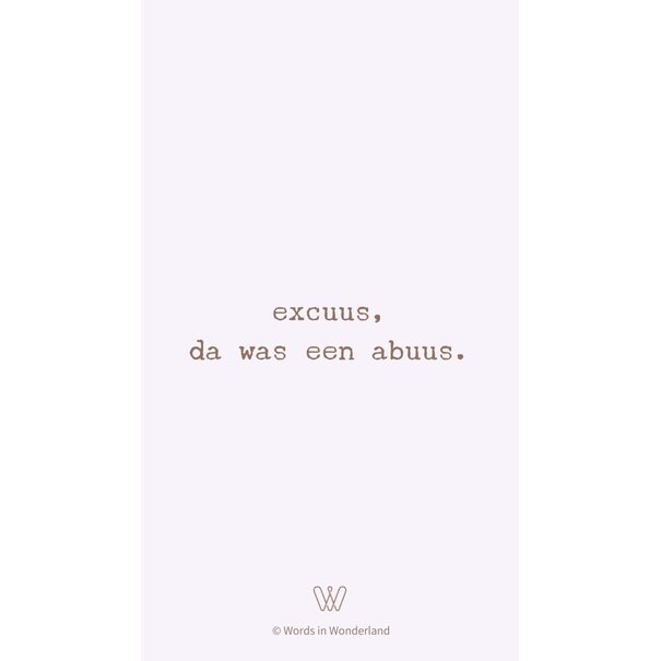 Words in Wonderland Sorrrry • abuus