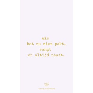 Wijze woorden • het nu