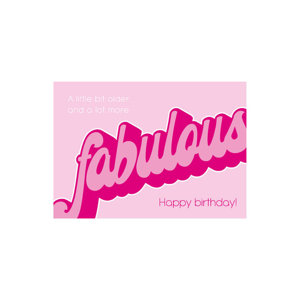 Made by e l l e n Postkaart Fabulous happy birthday