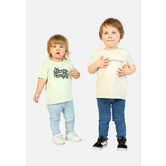 Always hungry baby t'shirt - pastel groen