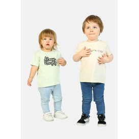 Always hungry baby t'shirt - pastel groen