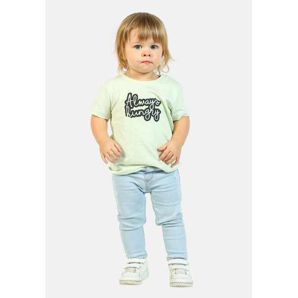 cdkn Always hungry baby t'shirt - pastel groen
