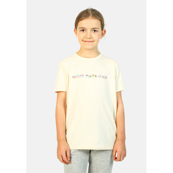 cdkn good vibes only kinder t shirt - oud wit