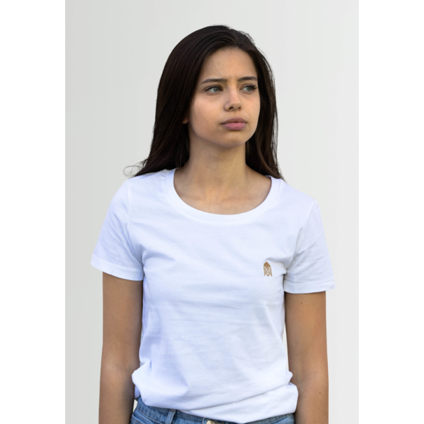 Nordic Outfit Fitted T-shirt White/Gold