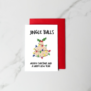 Kerstkaart Jingle balls