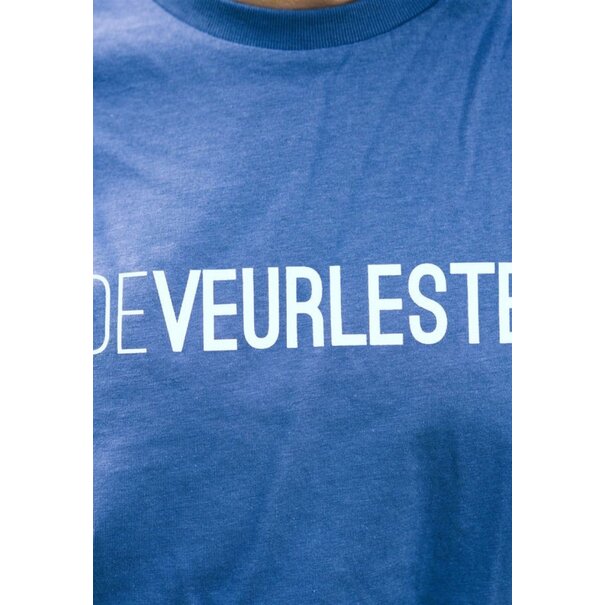 Kleir. DEVEURLESTE. Blauw T-shirt met opdruk.