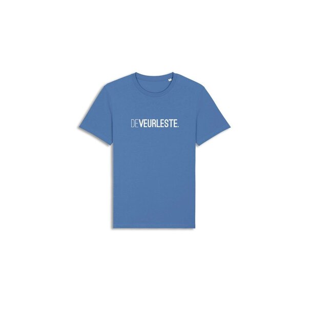 Kleir. DEVEURLESTE. Blauw T-shirt met opdruk.