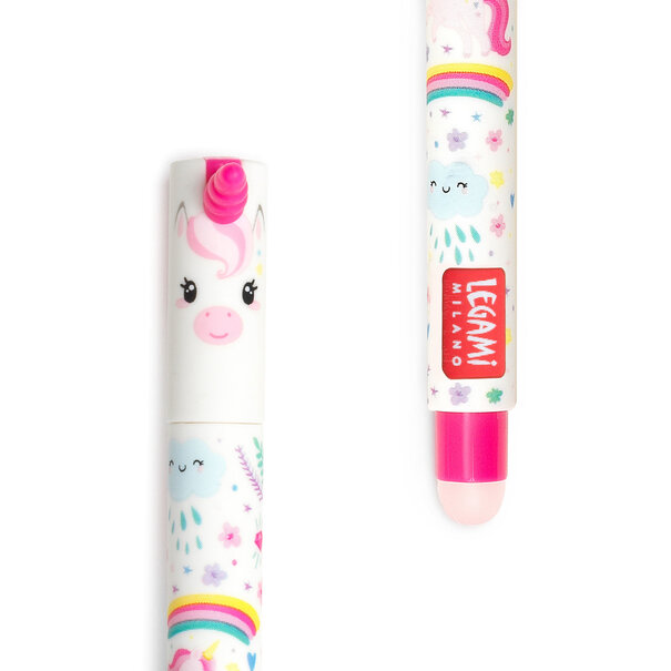 Legami Uitwisbare pen - unicorn - roze inkt