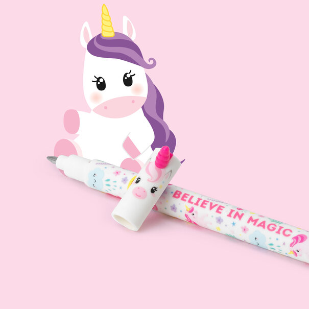 Legami Uitwisbare pen - unicorn - roze inkt