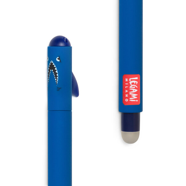 Legami uitwisbare pen - haai - blauwe inkt