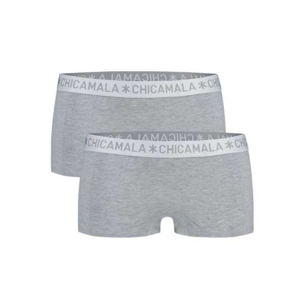 Muchachomalo Women 2-pack boxershort Solid Grey