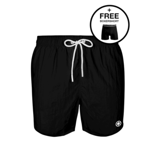 Solid2062-17 men swimshort Black