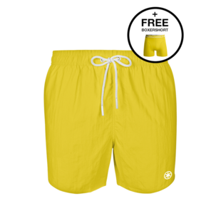 Solid2062-15 men swimshort Yellow