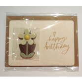 kaart happy birthday ( bloem)