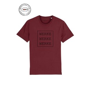 T-shirt man bordeaux "Werke Werke Werke"