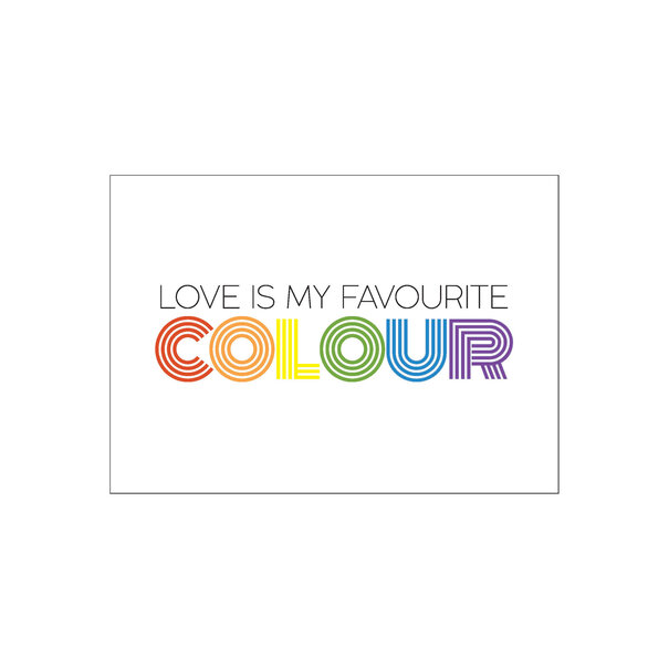 Made by e l l e n Postkaart met enveloppe  Love is my favourite colour