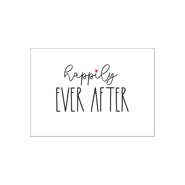 Made by e l l e n Postkaart met enveloppe  Happily Ever After