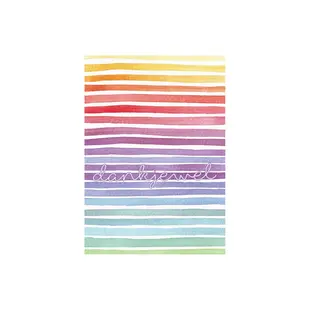 Postkaart met enveloppe  dankjewel regenboog