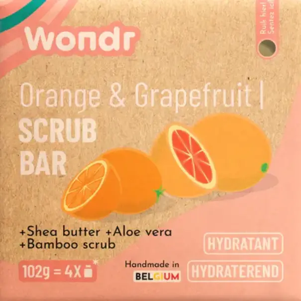 WONDR Orange & Grapefruit Scrub Bar