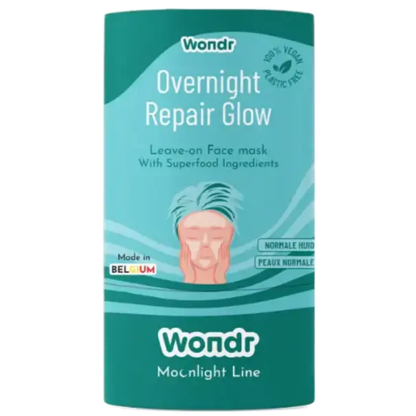 WONDR Overnight repair glow leave on face mask