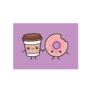 Postkaart met enveloppe  Koffie & donut