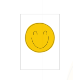 Postkaart met enveloppe  smiley geel