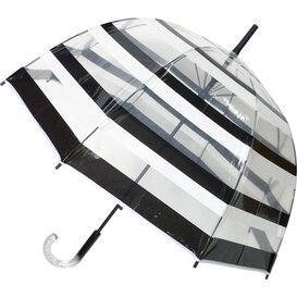 Paraplu krassen - transparant - zwart/wit
