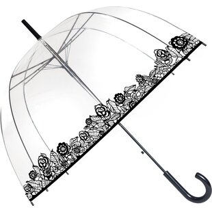 Paraplu kant - transparant - zwart