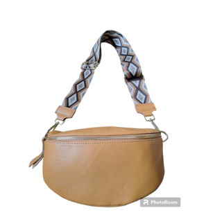 Crossbodytas M met riem Camel