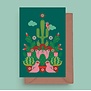 Cactus love wenskaart met envelop