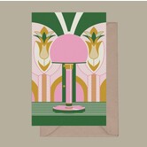 Bauhaus-lamp wenskaart met envelop