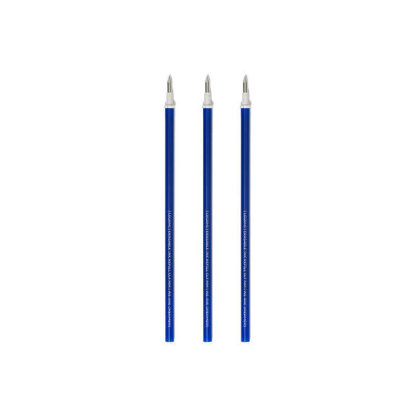 Legami Vulling gelpen uitwisbaar, set van 3 stuks, thermogevoelige inkt blauw