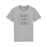 Moet Just Niks T-shirt Man - grijs kader