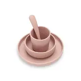 Kinderserviesset Siliconen 4-delig Pale Pink